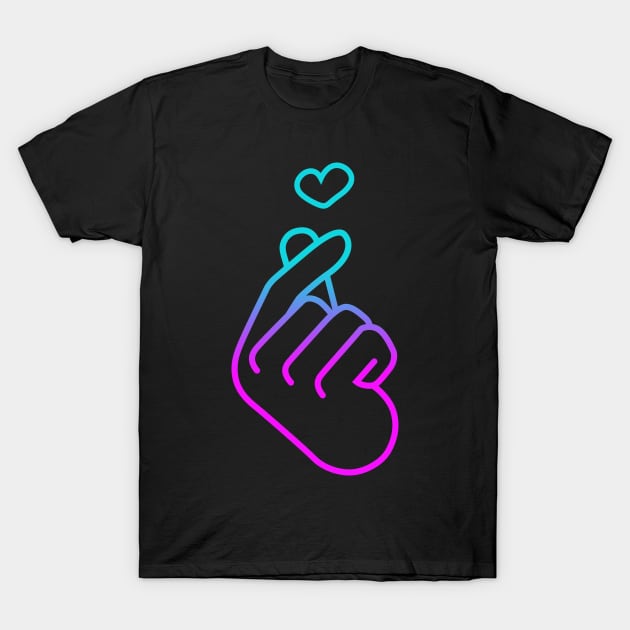 Kpop Finger Heart K-pop K pop Music Lover T-Shirt by JessieJune